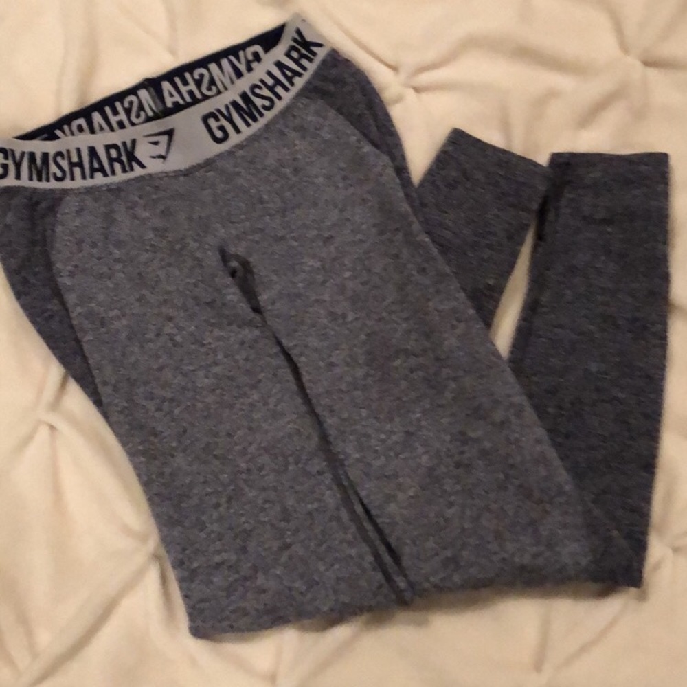 Gymshark flex leggings in blue marl/ light grey